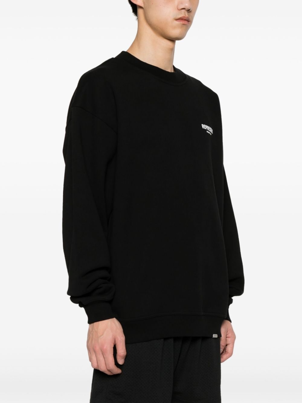 logo-print cotton sweatshirt - 4