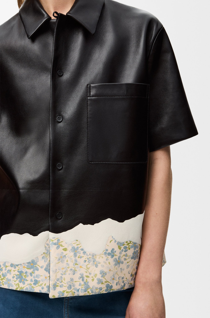 Short sleeve shirt in nappa lambskin 5
