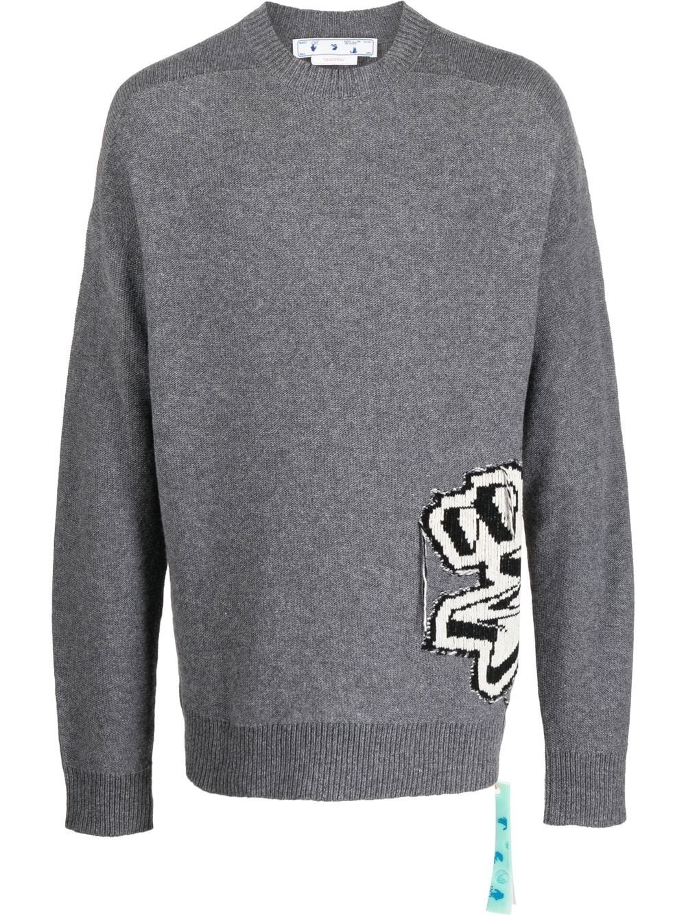 Graffiti chunky-knit jumper - 1