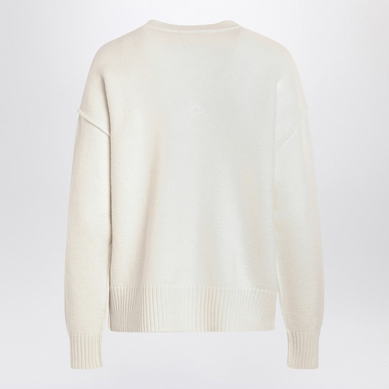 Ami Paris White Wool Cardigan Ami De Coeur Women - 2