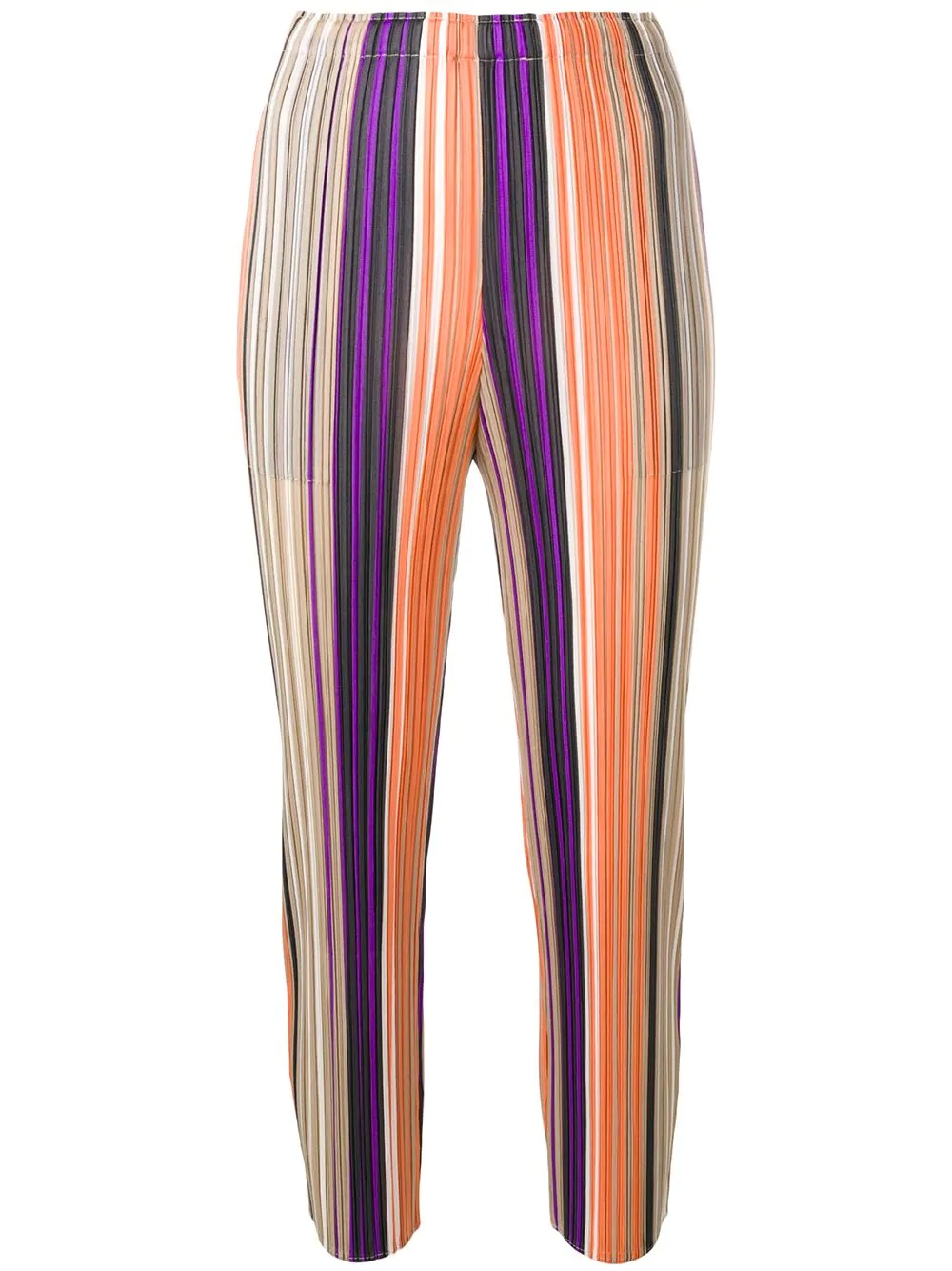 striped pleated trousers - 1