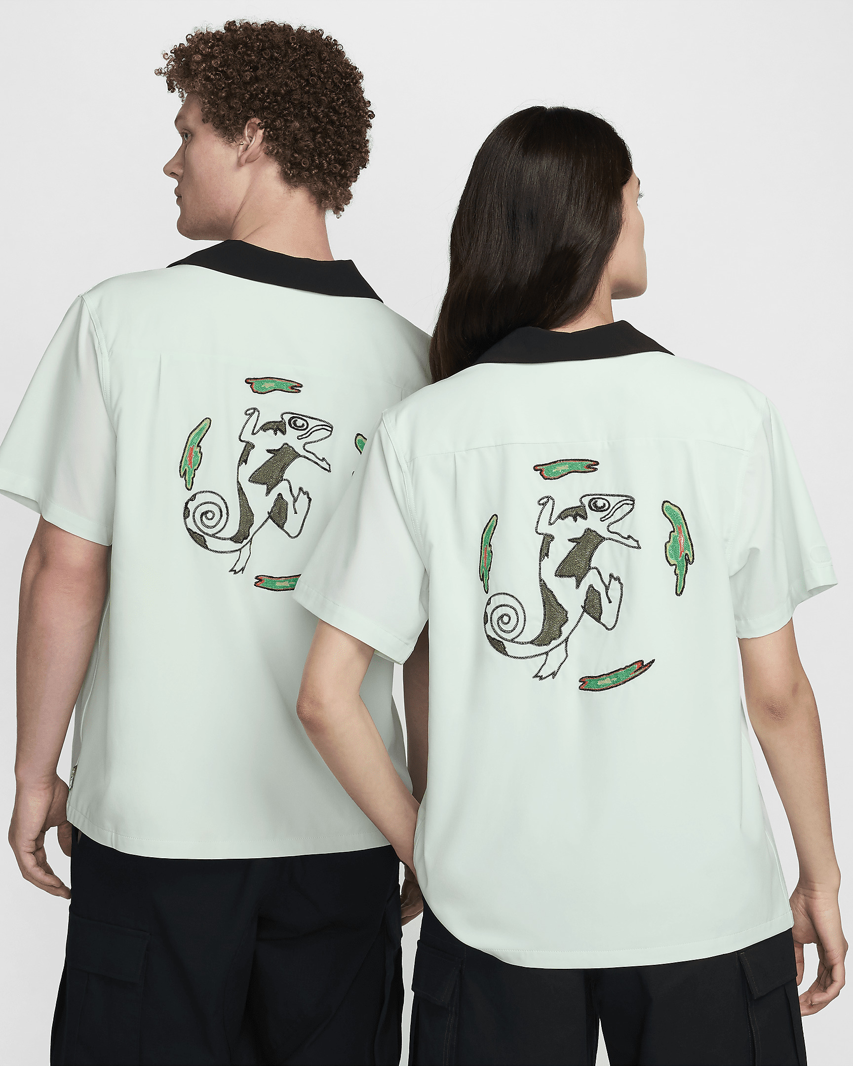Nike SB Short-Sleeve Button-Up Skate Bowler Shirt - 2