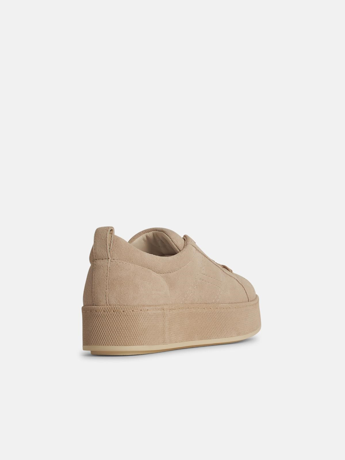 'H681' BEIGE LEATHER SNEAKERS - 3