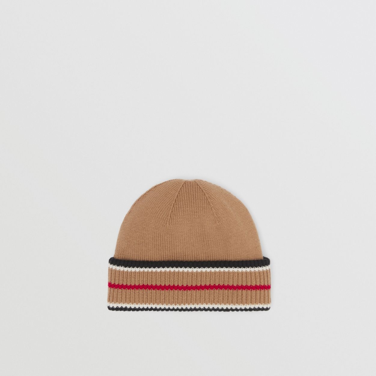 Reversible Icon Stripe Cashmere Cotton Beanie - 1