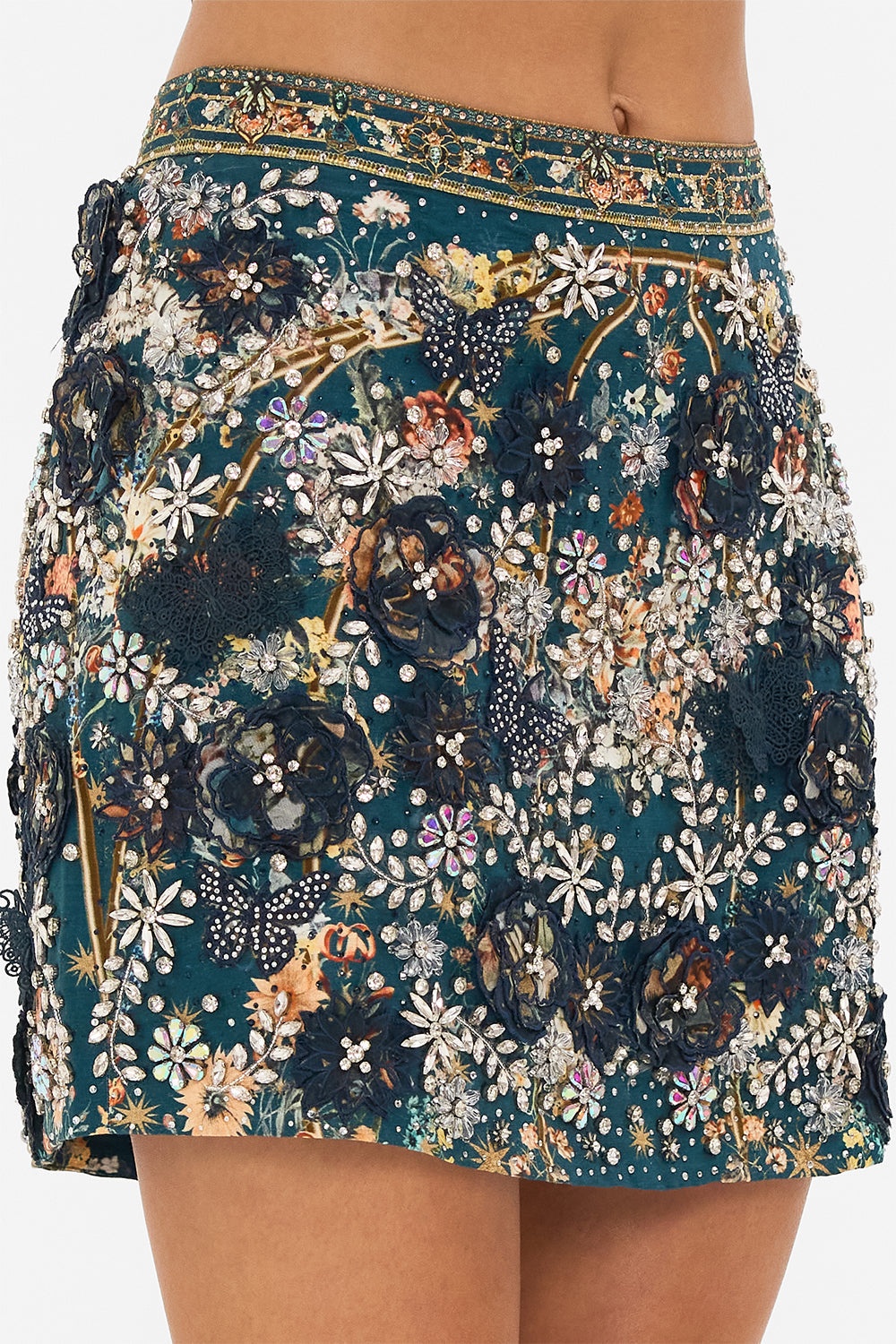 3D HAND EMBROIDERED MINI SKIRT - 6