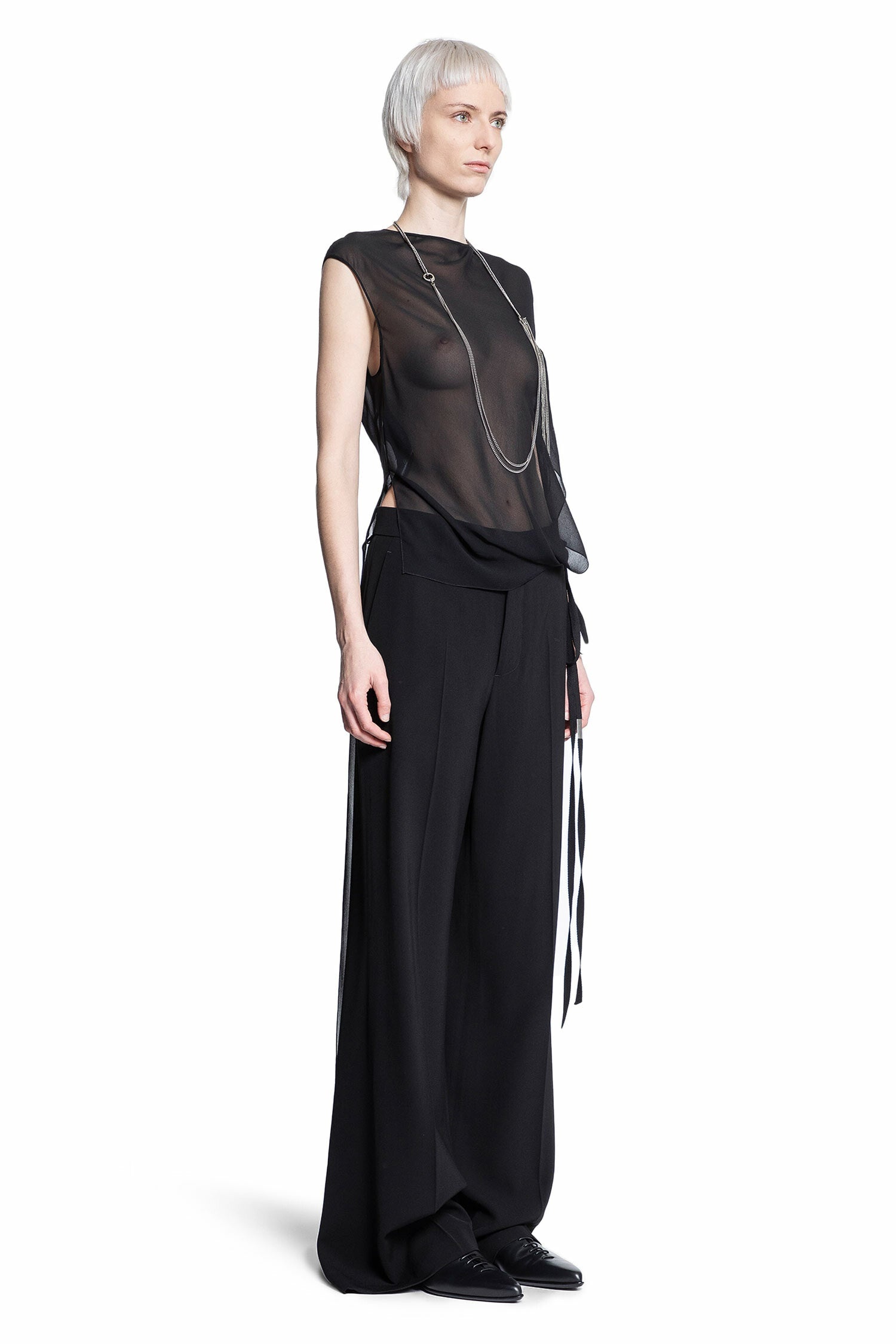 ANN DEMEULEMEESTER WOMAN BLACK TOPS - 2