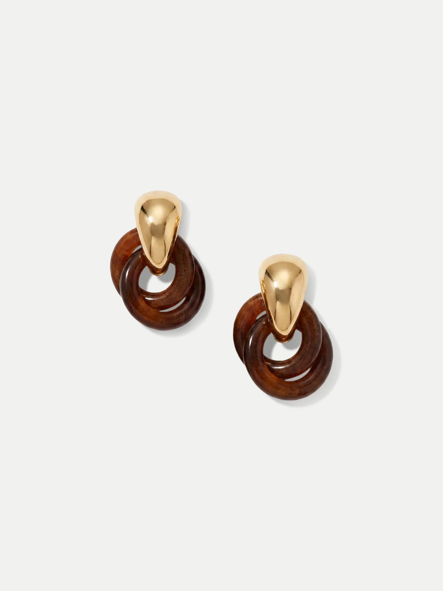 RESIN LINK DROP HOOP EARRING - 1