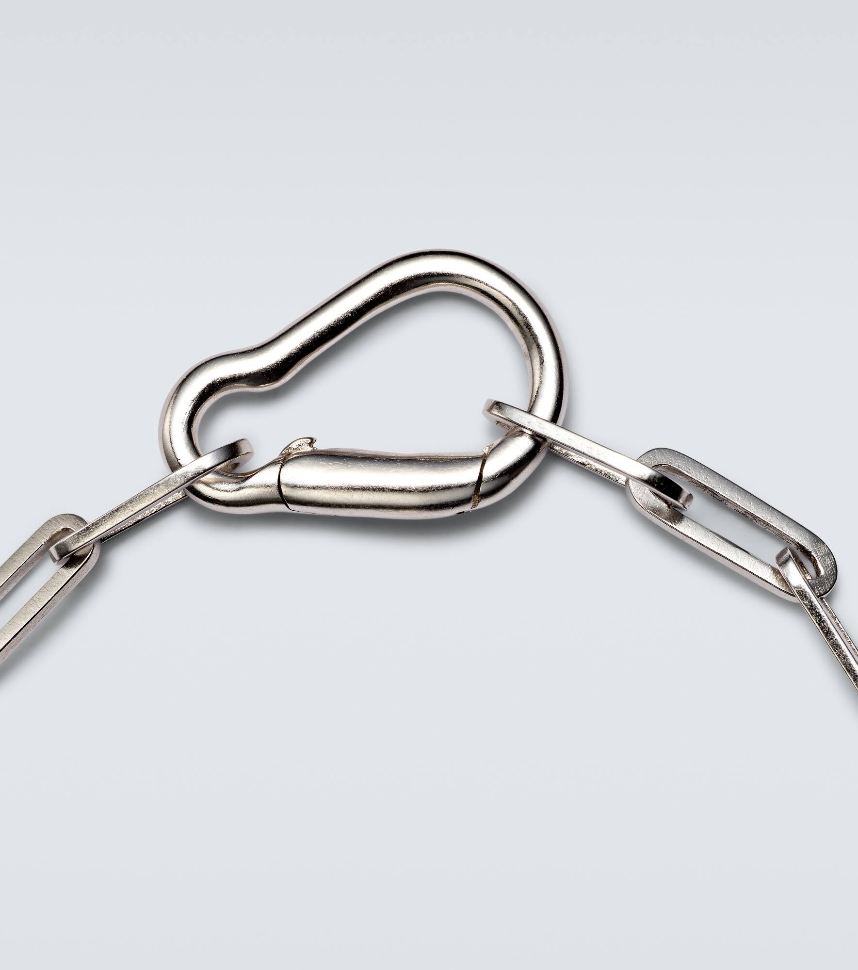Carabiner sterling silver chain bracelet - 4