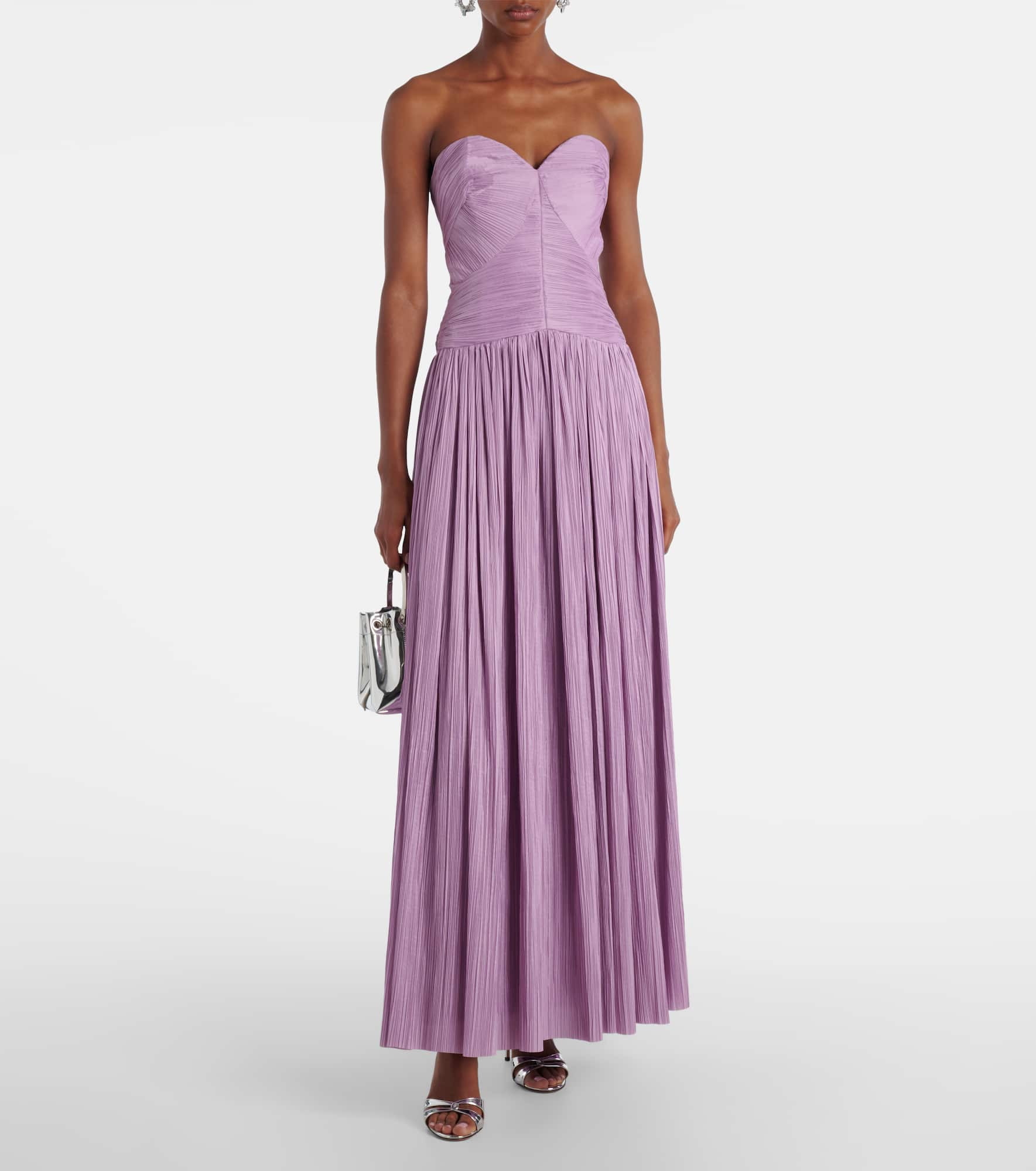 Aubriella gathered plisse gown - 2