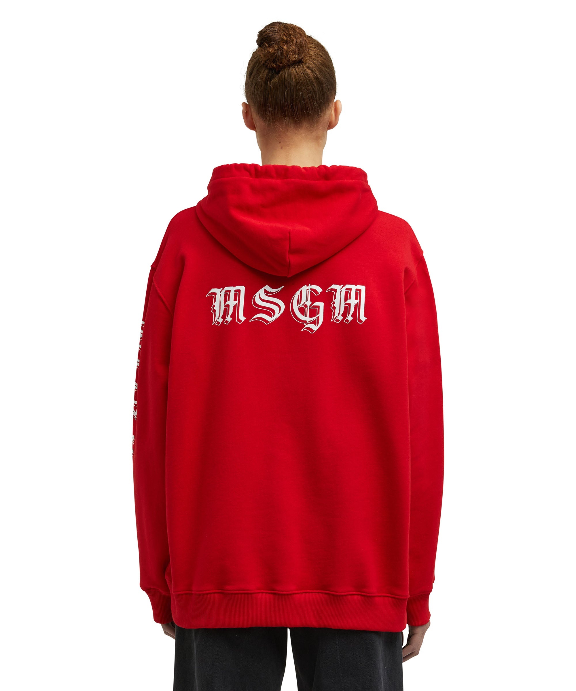 Hooded sweatshit with "Love, Freedom, Empathy" print - 4