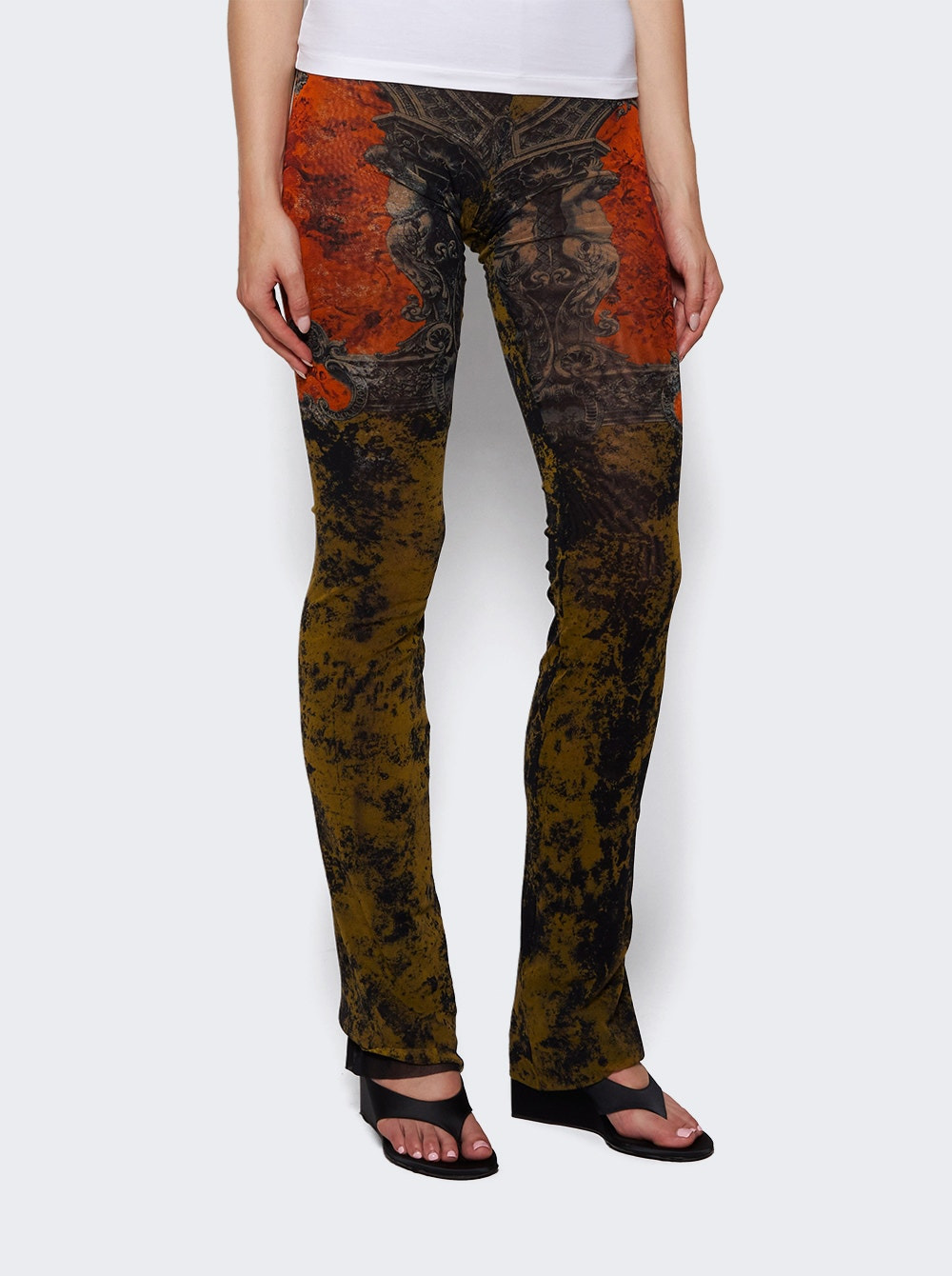 Mesh Trouser Khaki Médaillon Print - 2