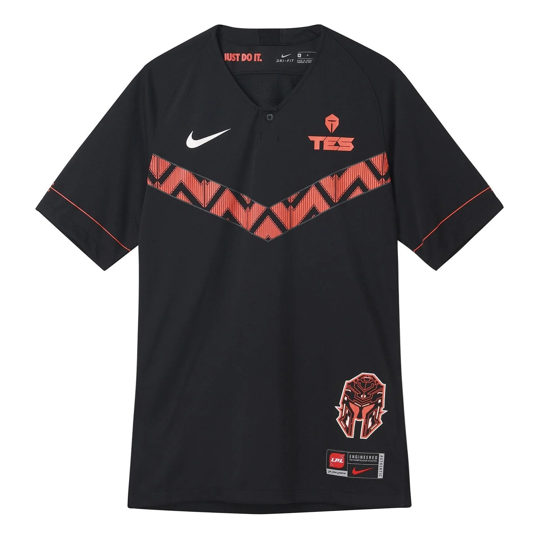 Men's Nike X LPLTES Tournament Short Sleeve Black T-Shirt CV9631-010 - 1