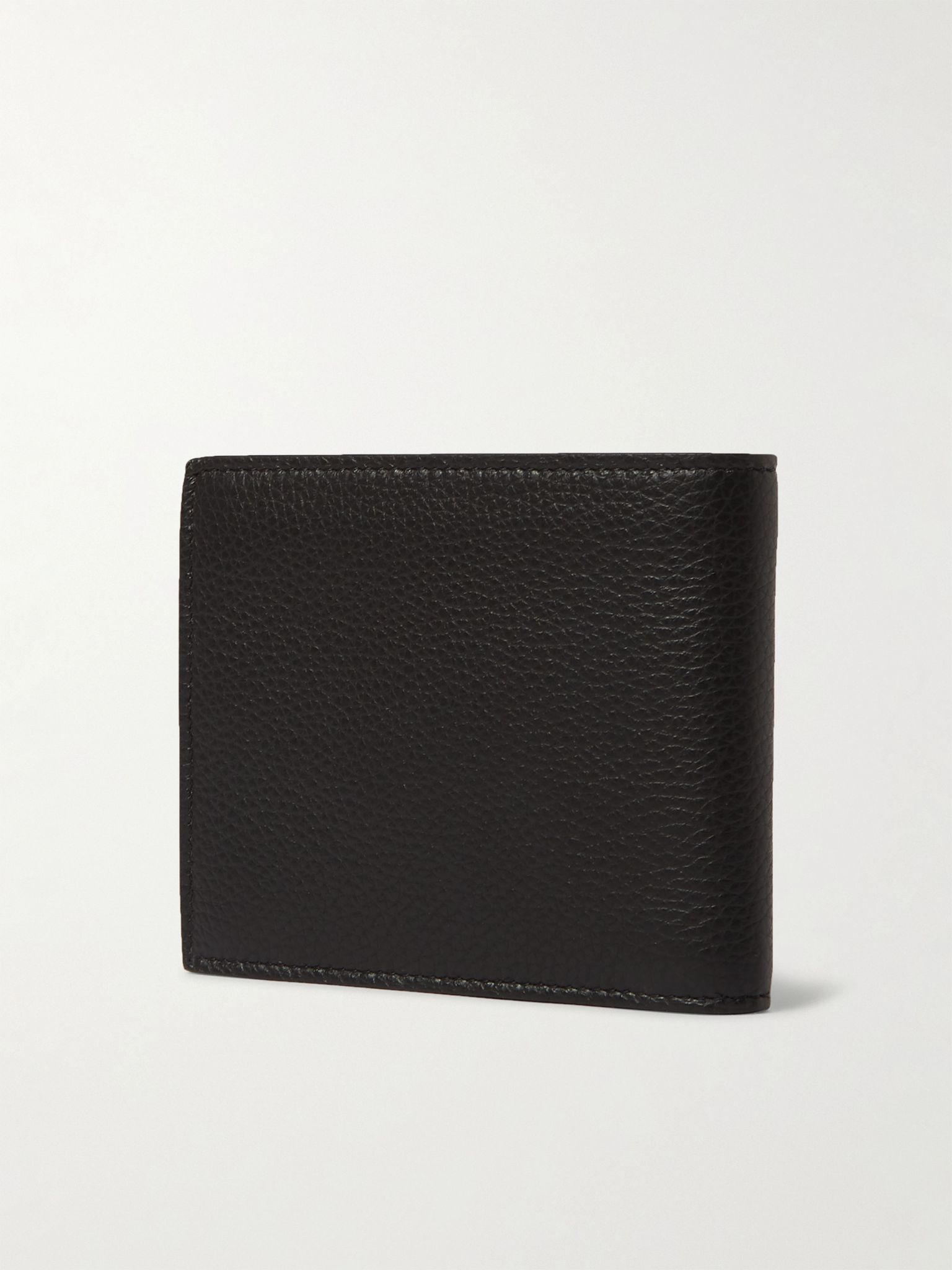 Logo-Debossed Leather and PU Billfold Wallet Black - 2
