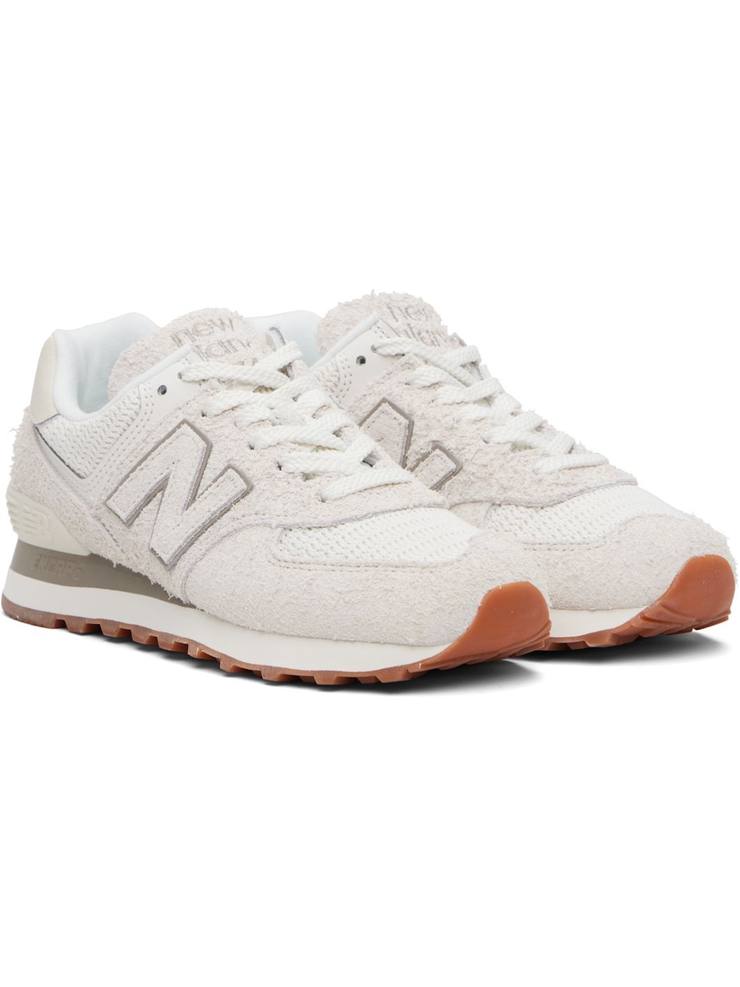 Beige & Off-White 574 Sneakers - 4