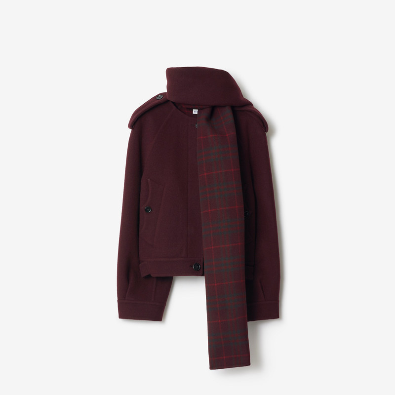 Detachable Scarf Wool Jacket 1