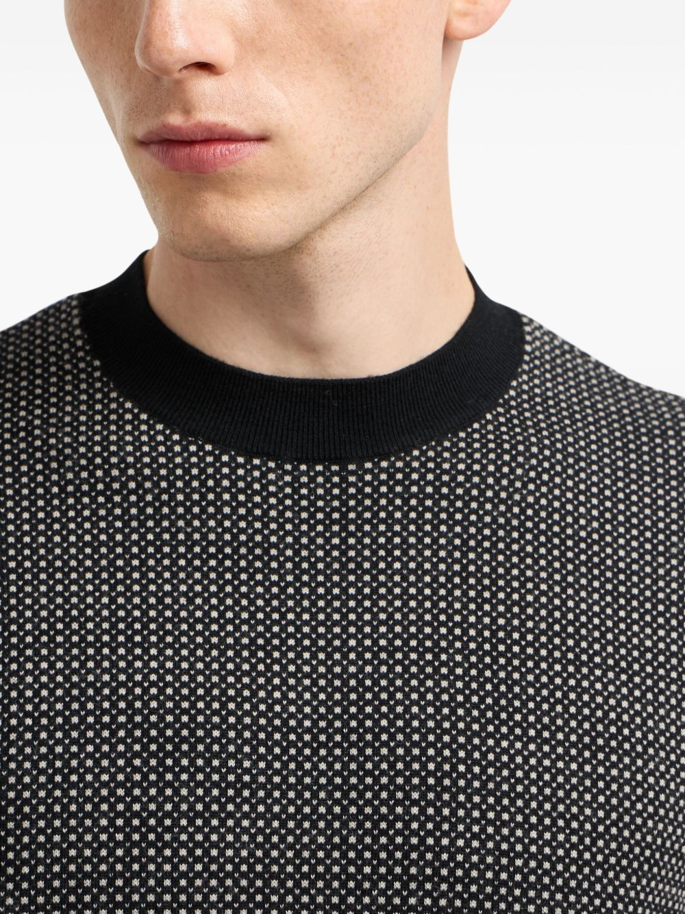 short-sleeve patterned pullover - 5