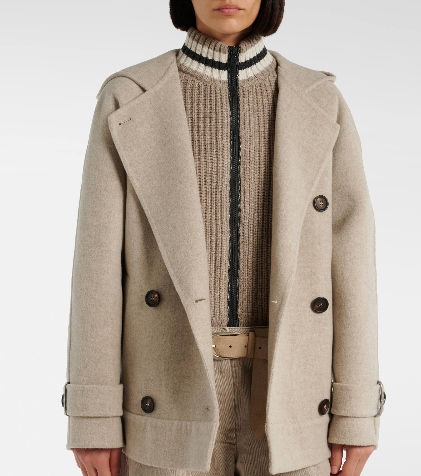 Wool and cashmere jacket - 5