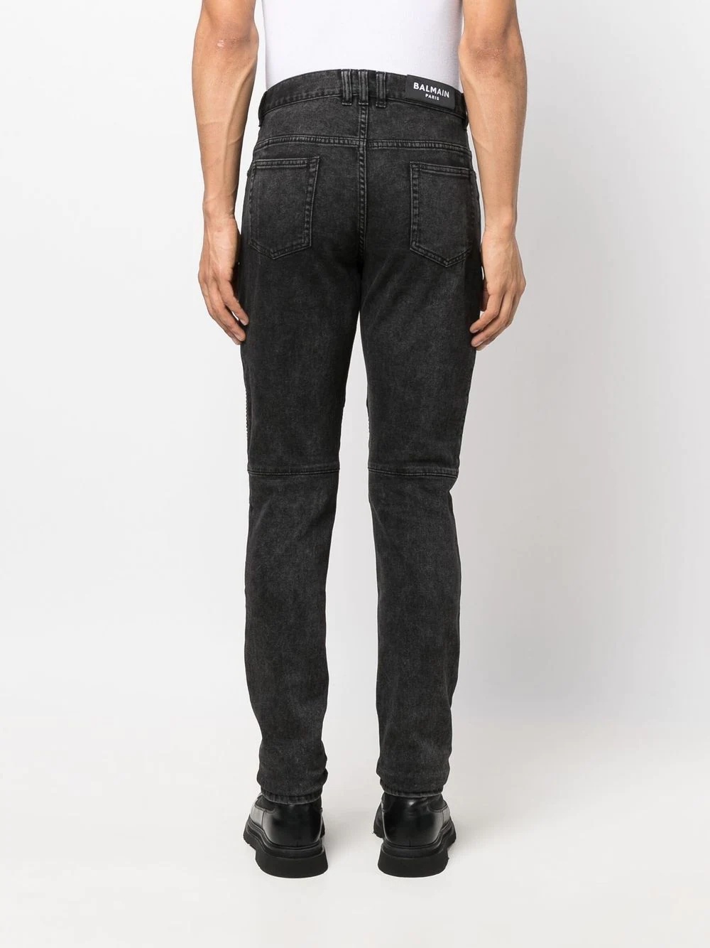 slim-fit faded jeans - 4