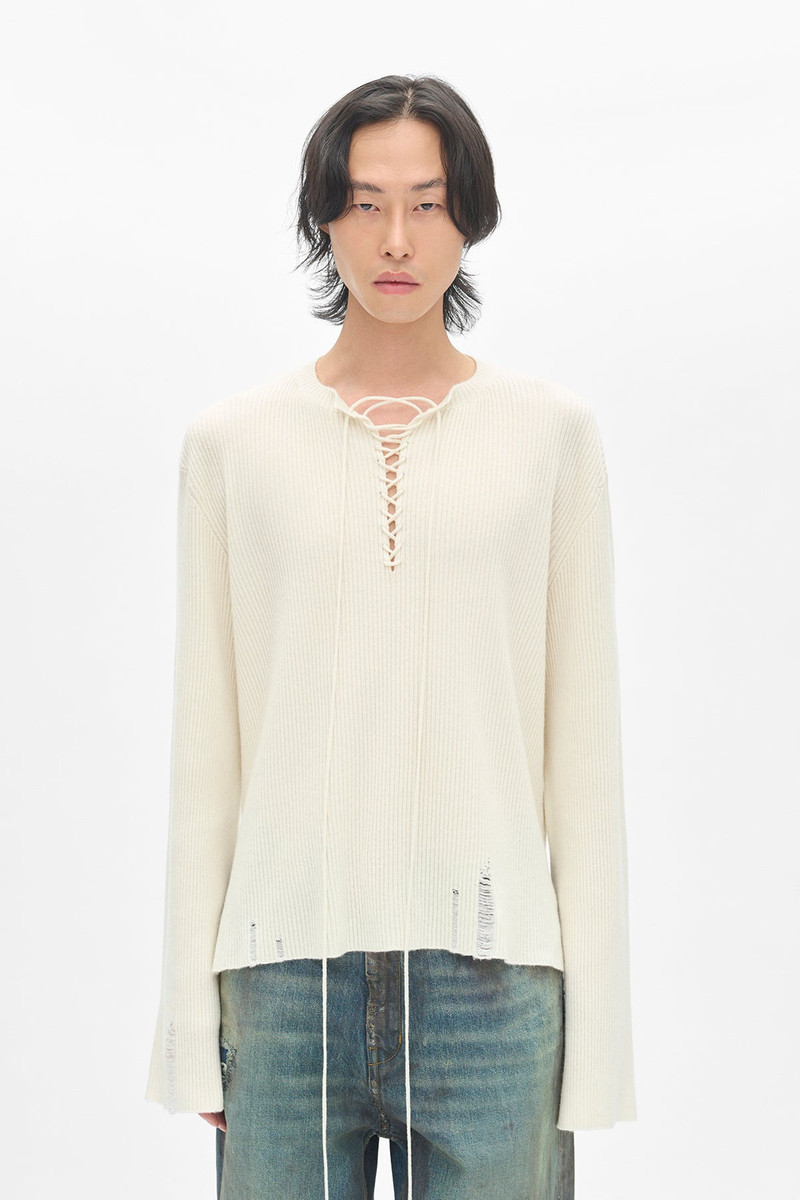 Deder Lace Up Serafino Sweater 1