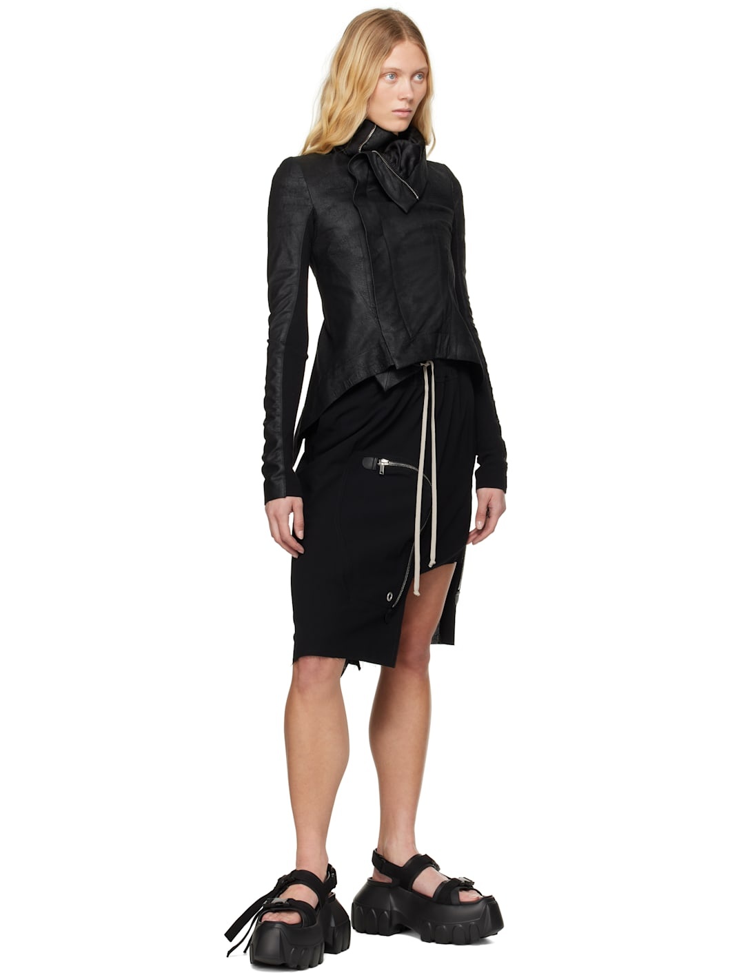 Black Hollywood Dracca Midi Skirt - 4