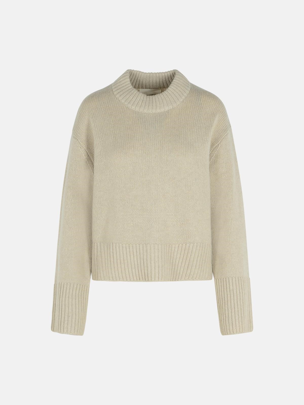 'SONY' IVORY CASHMERE SWEATER - 1
