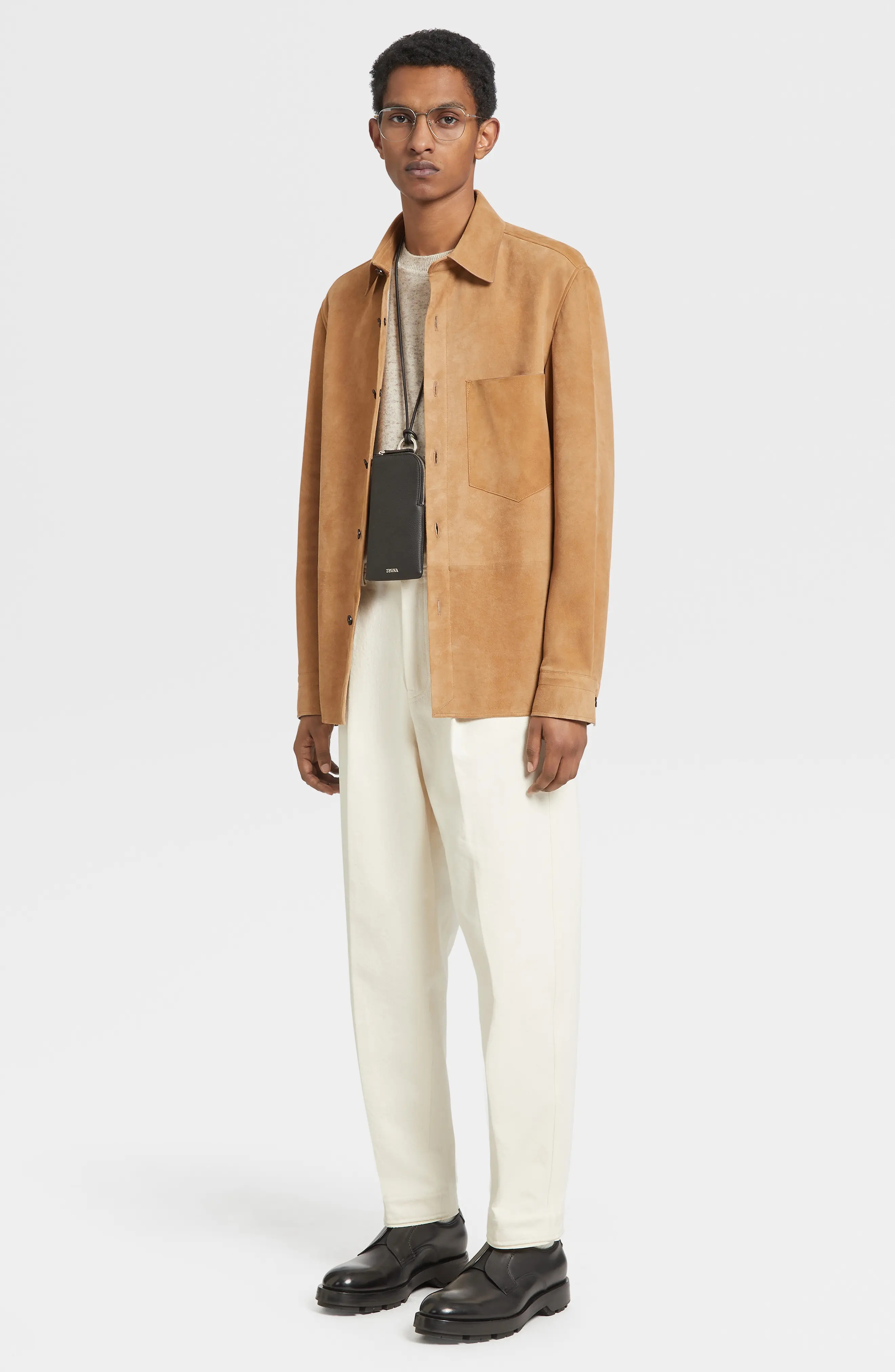 One-Pleat Bull Denim Pants - 4
