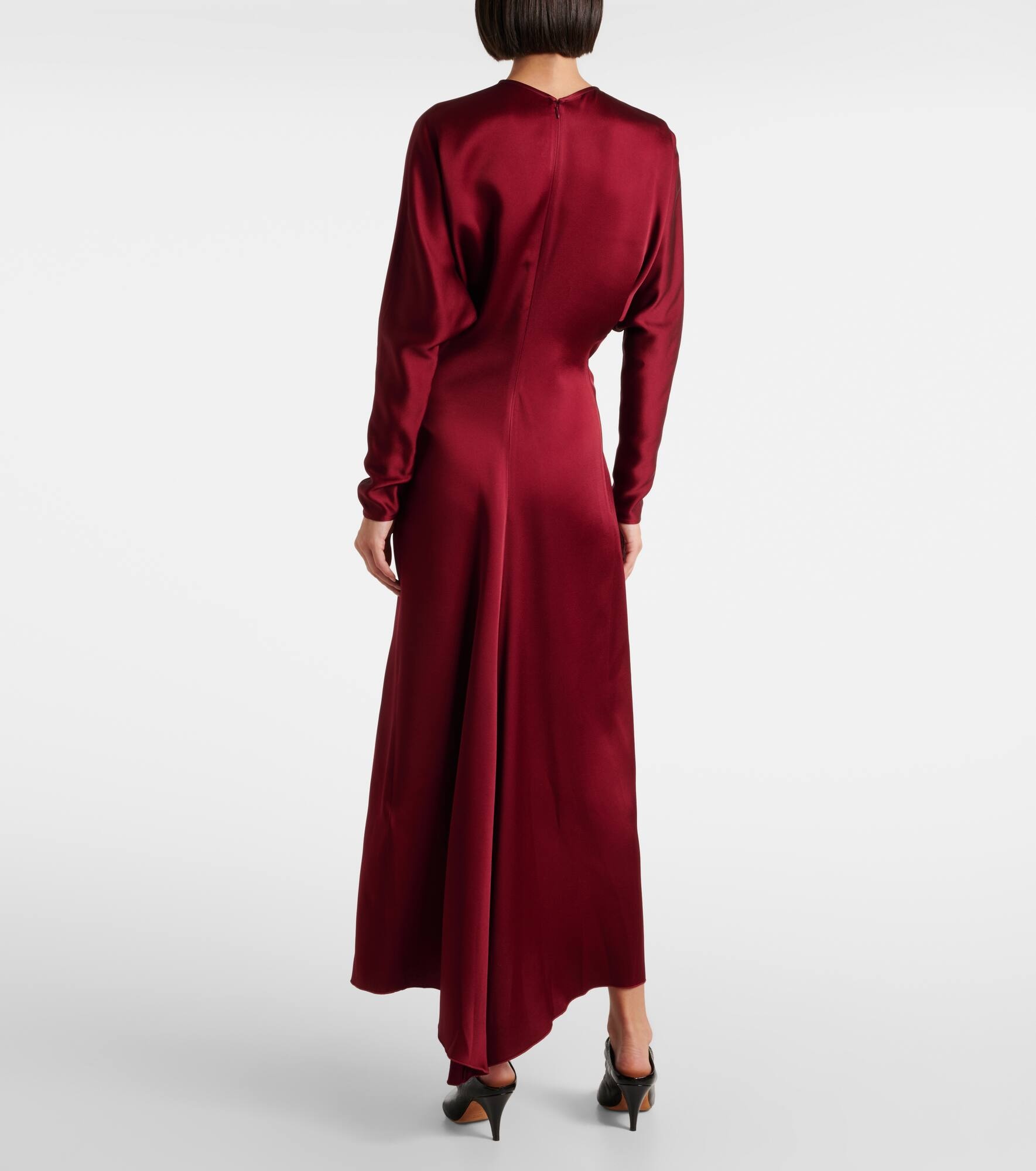 Satin crêpe maxi dress - 3