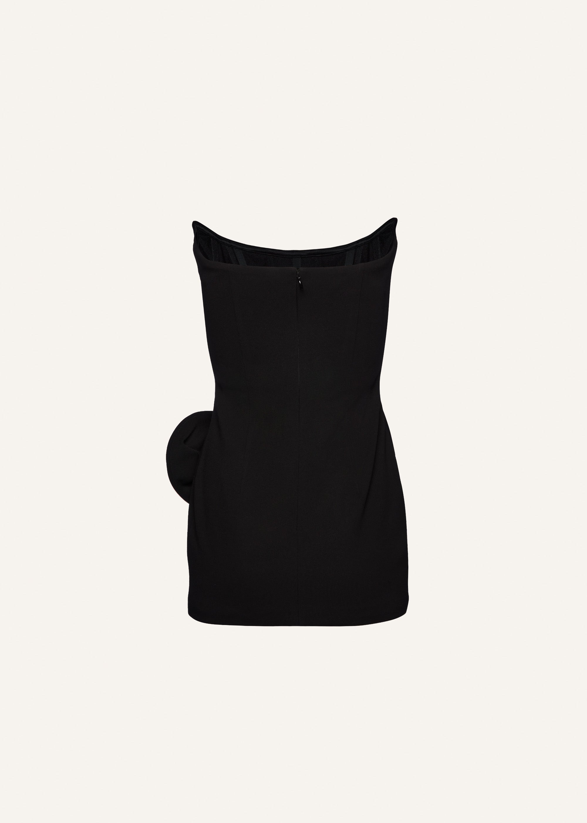 Contrast floral applique bustier mini dress - 2