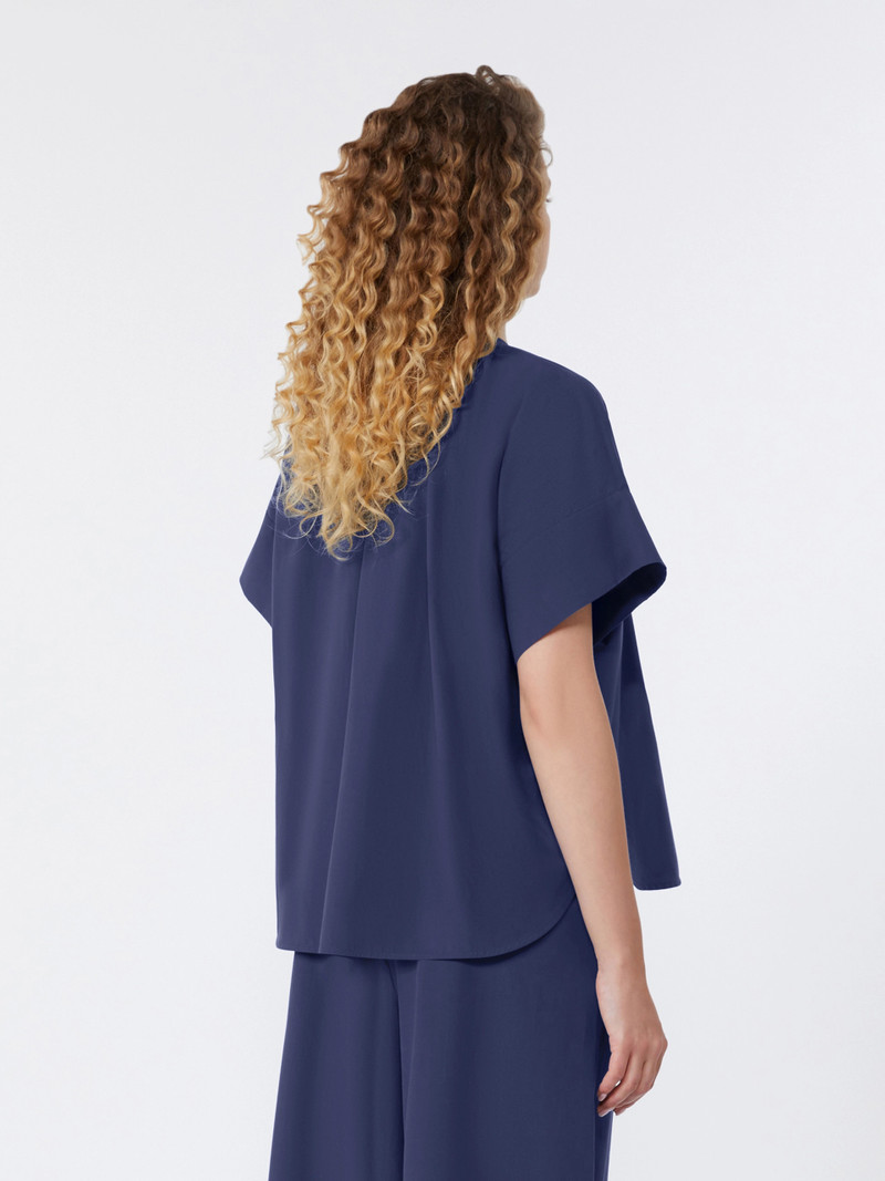 EDUCATA Cotton poplin crew-neck shirt - NAVY 4