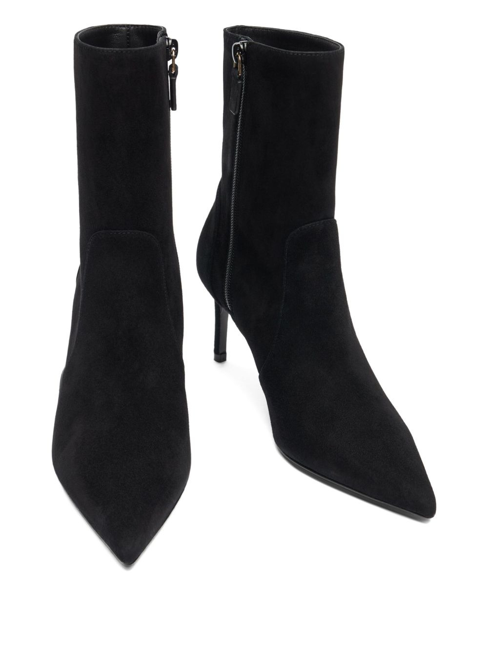 75mm Stuart Power zip-detail pointed-toe boots - 5