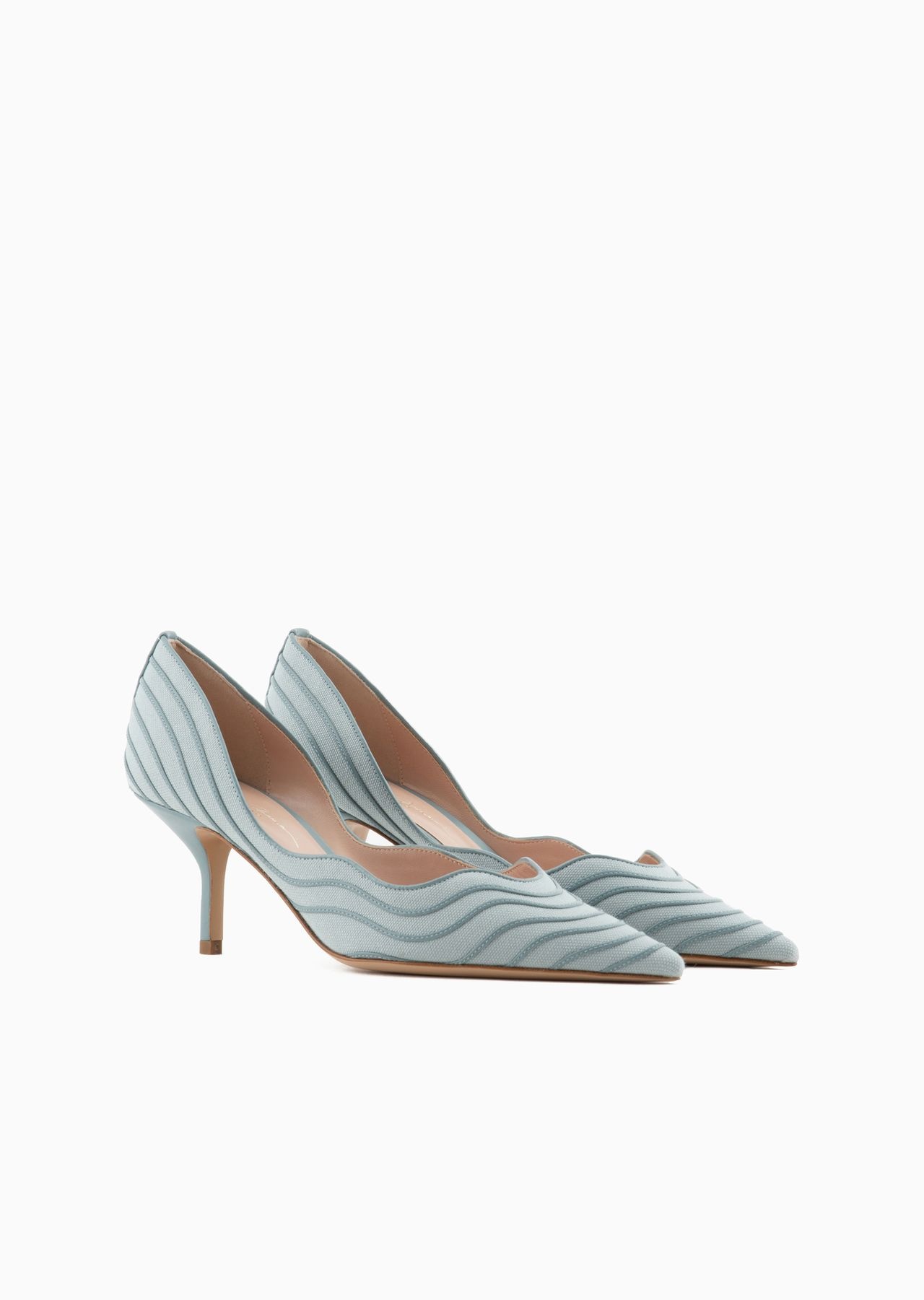 Canvas and leather court shoes - 2