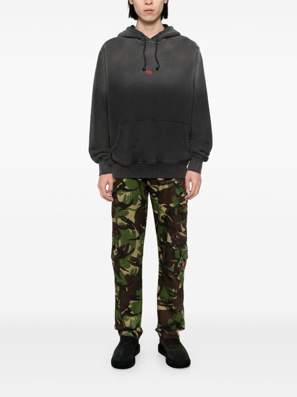 logo-embroidered hoodie - 2