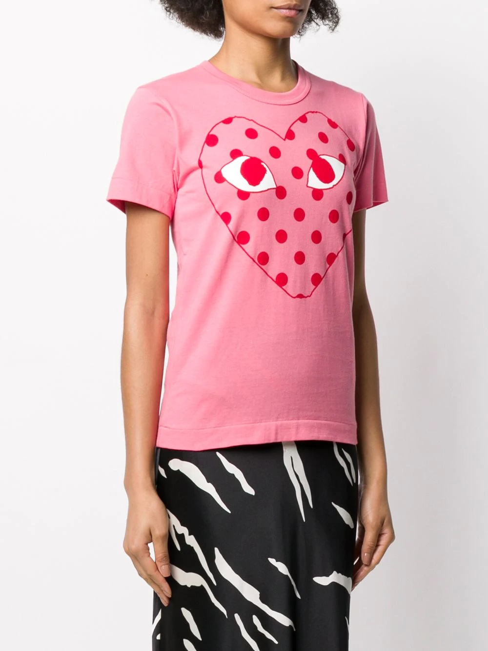 polk-dot heat print T-shirt - 3