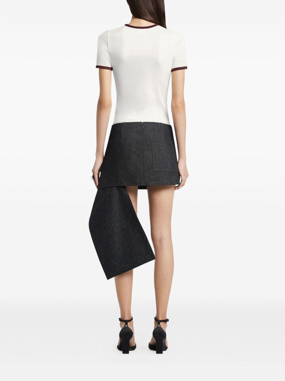 contrast-trim cotton T-shirt - 3