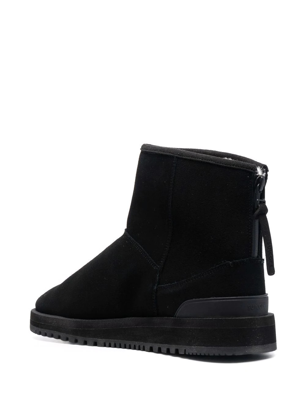 shearling-trim ankle boots - 3