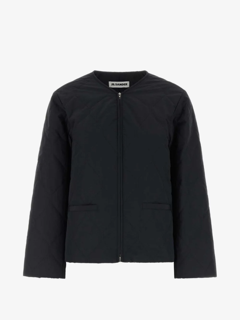 quilted zip-up jacket - 1