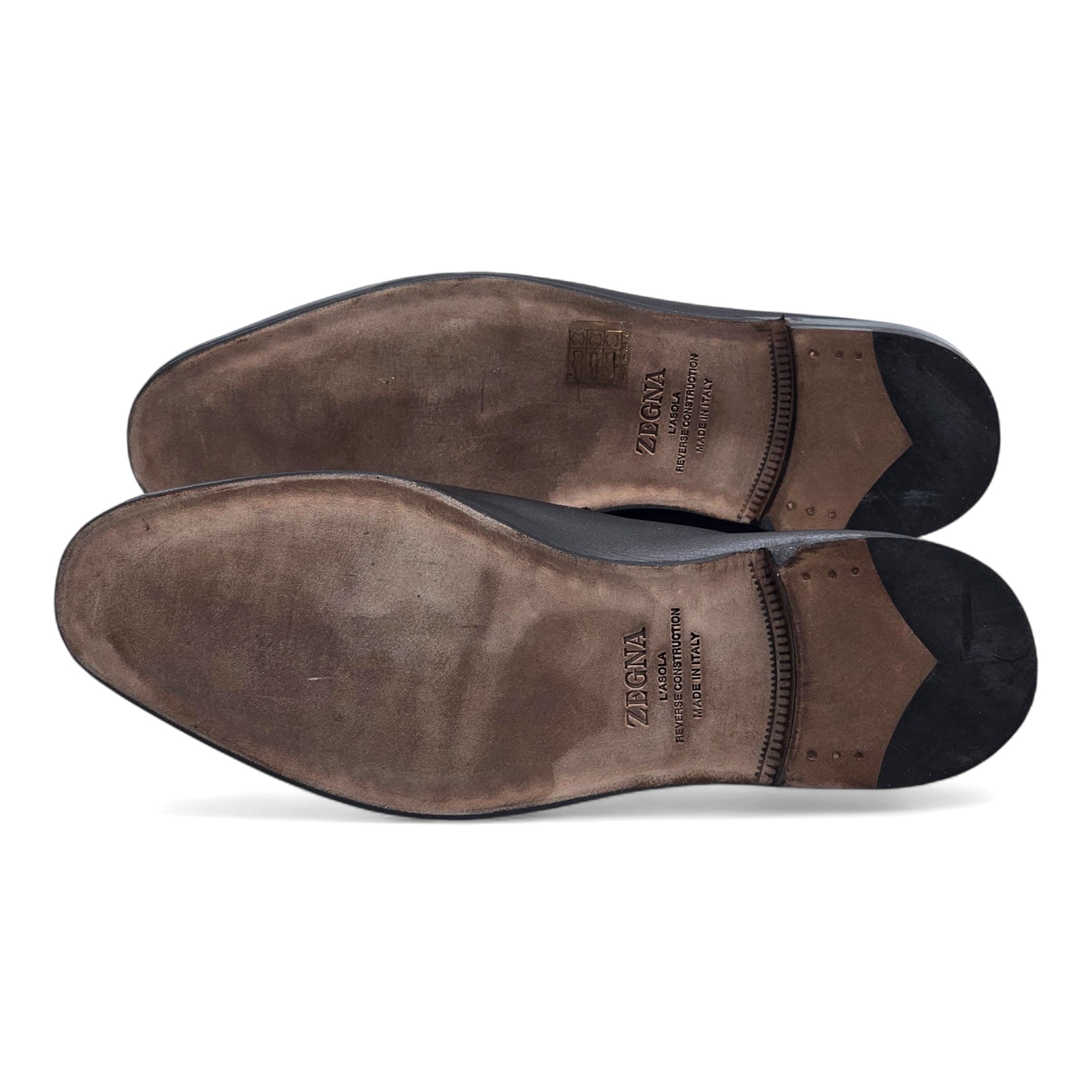 Zegna L'Asola Penny Loafers - Leather - Dark Brown - 8