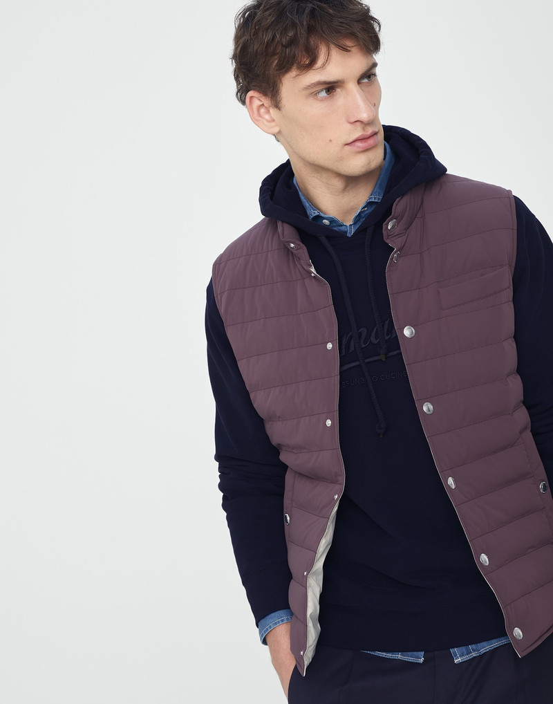 Bonded nylon lightweight down vest 4