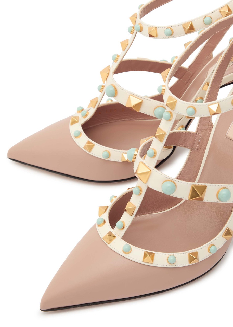 Valentino Rockstud 100 Embellished Leather Pumps - 3