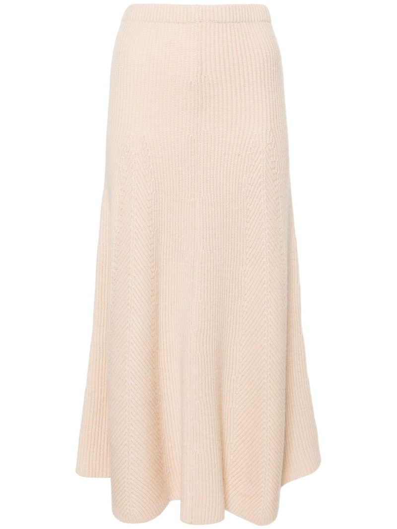 ribbed-knit midi skirt 1