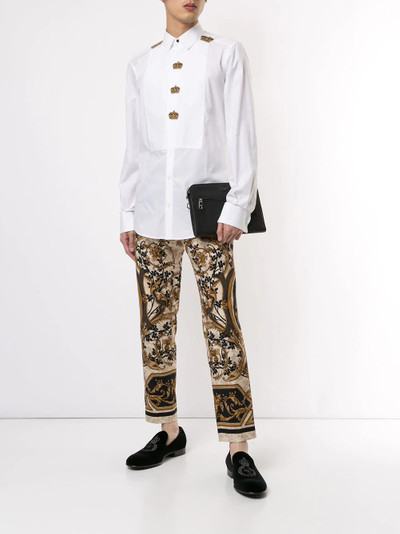 Dolce & Gabbana embroidered crowns shirt outlook