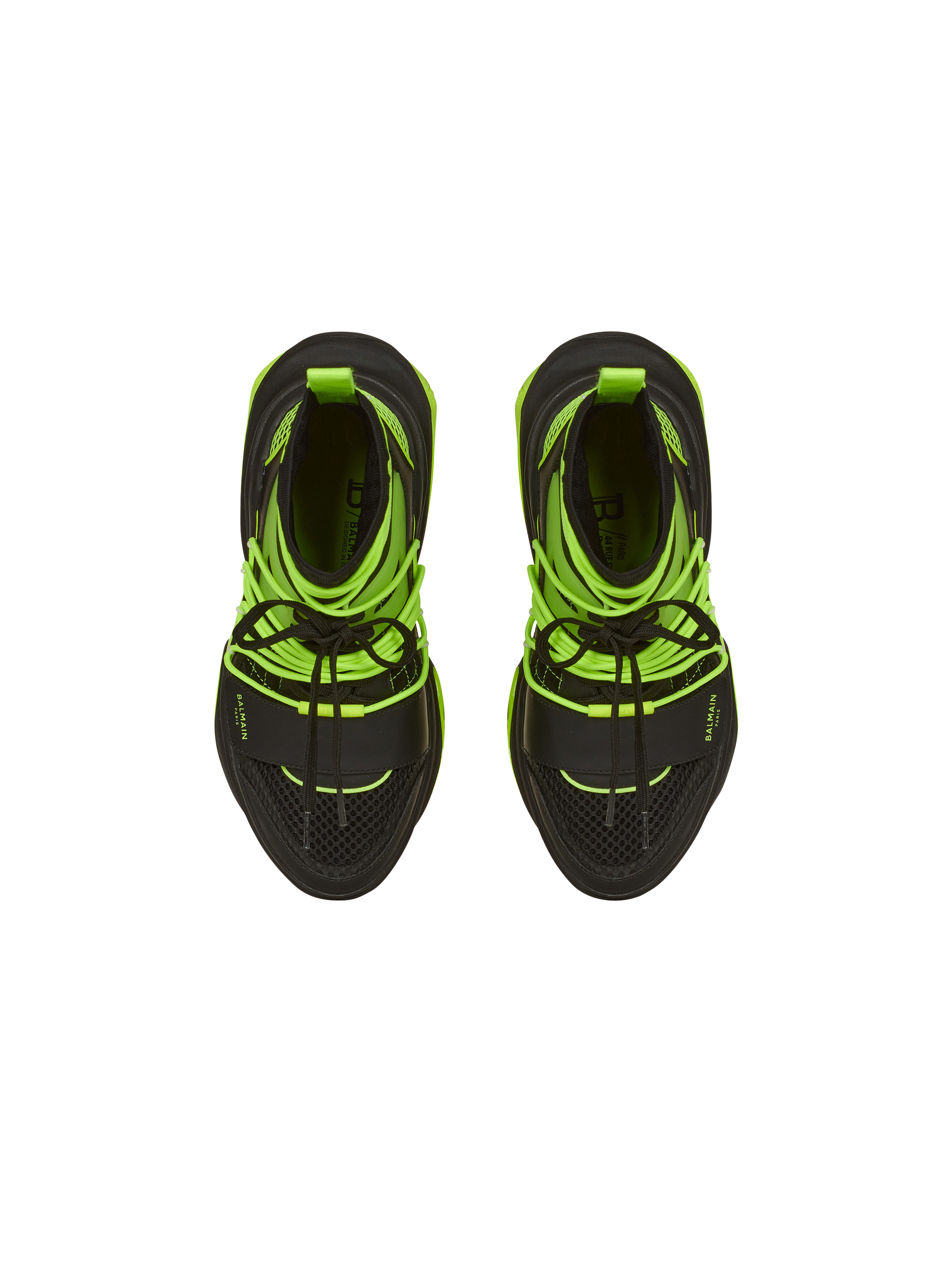 Bicolor knit and mesh B-Bold high-top sneakers - 3