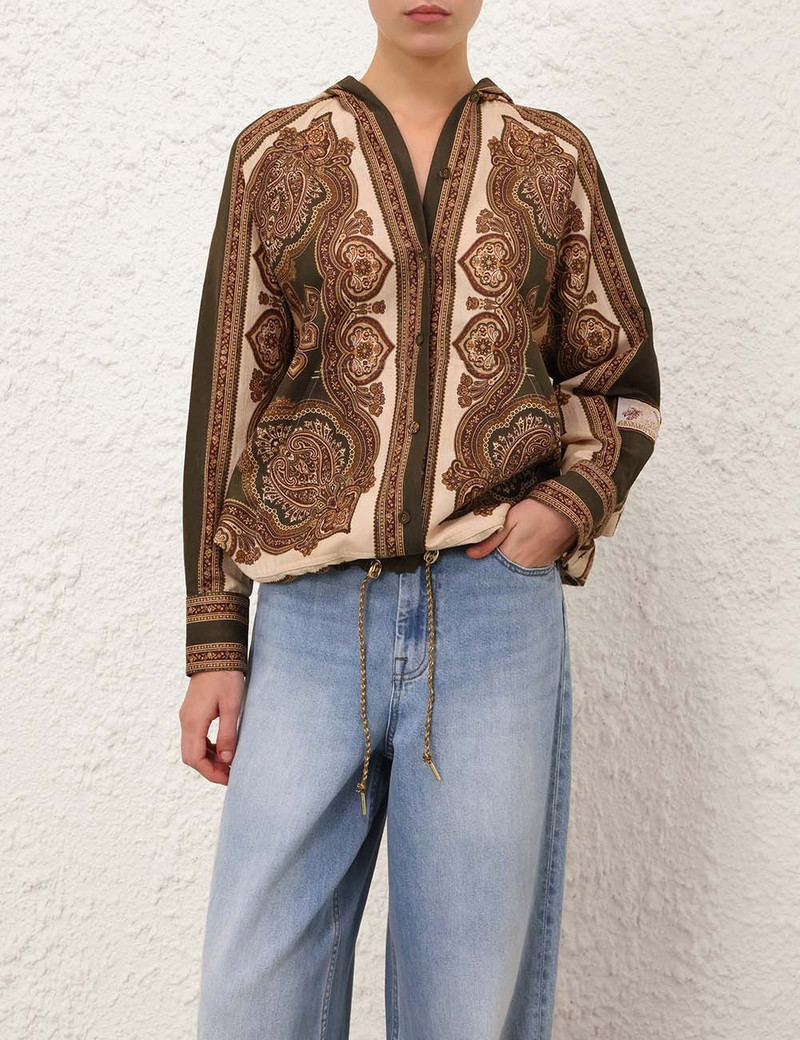 Zimmermann MAHON HOODED SHIRT outlook