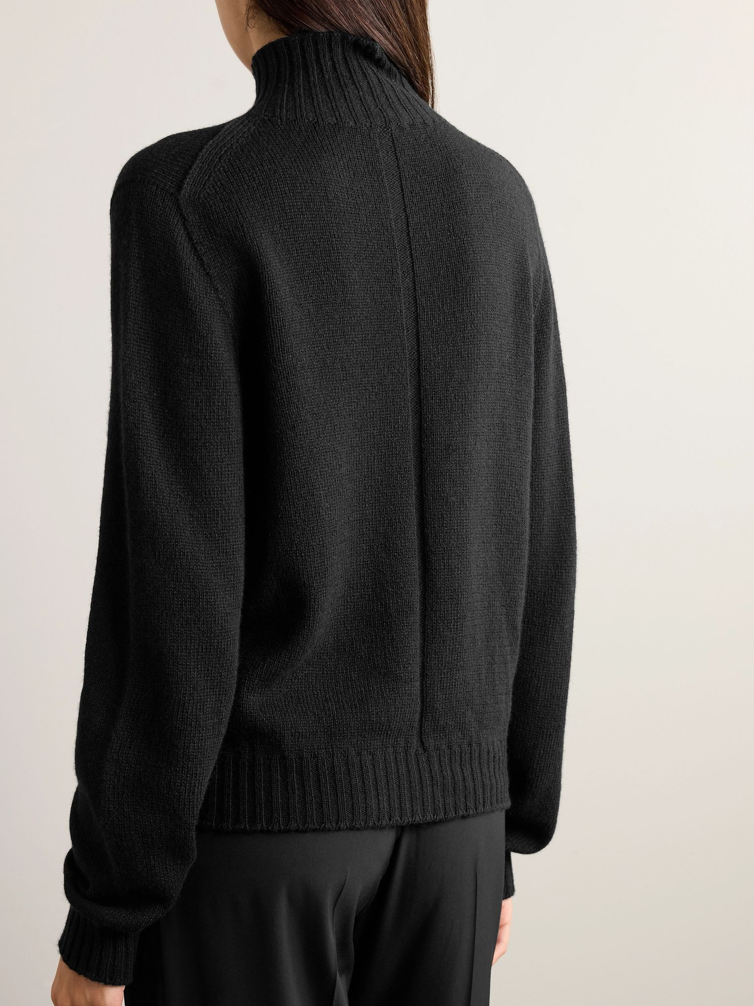 Essentials Kensington cashmere turtleneck sweater Black - 4