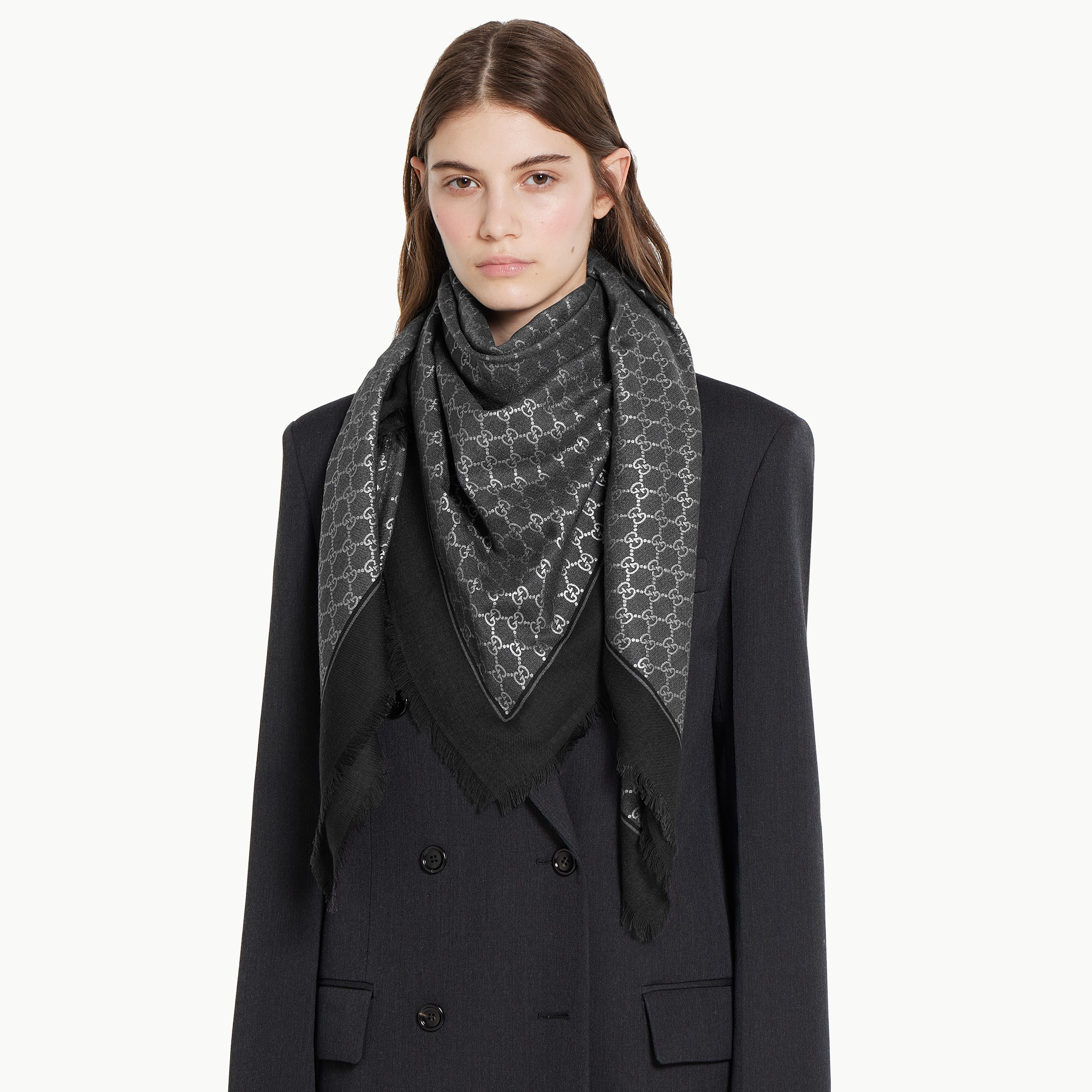 GG wool shawl - 3
