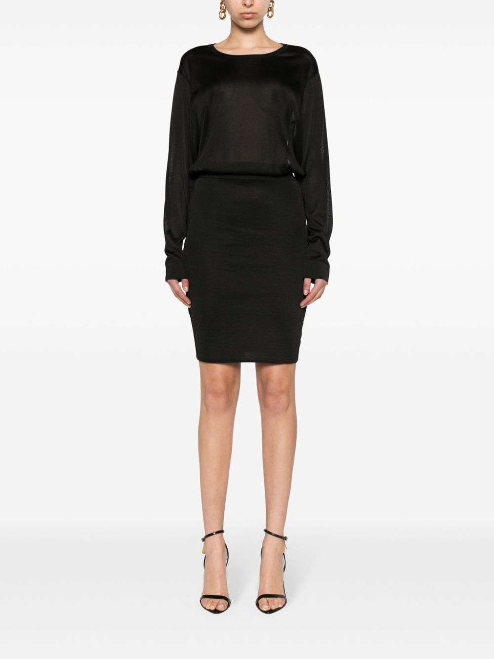 Saint Laurent Women Open-Back Knitted Dress - 5