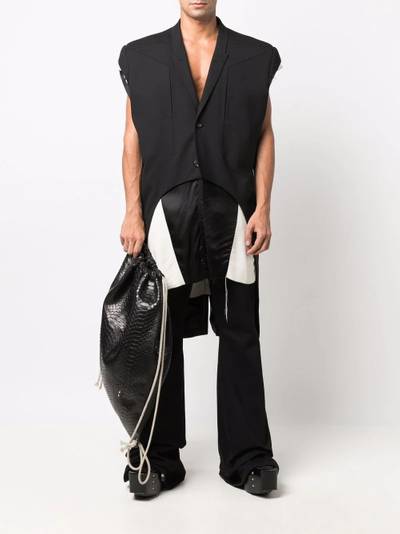 Rick Owens two-tone V-neck vest outlook