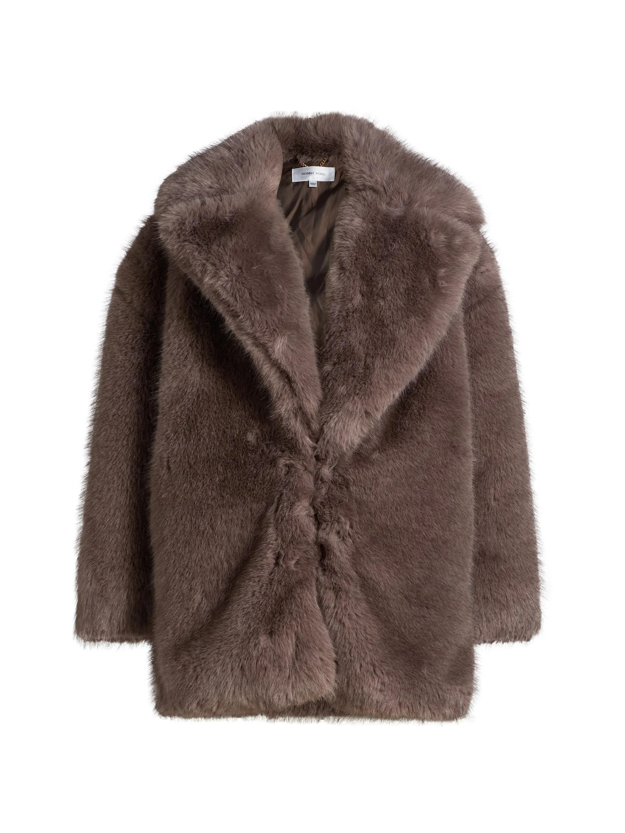 Women's Fonzee Faux-Fur Coat - Grey Brown - 1