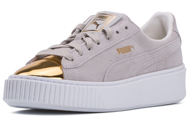 (WMNS) PUMA Suede Platform 'White Gold' 362222-01 - 2