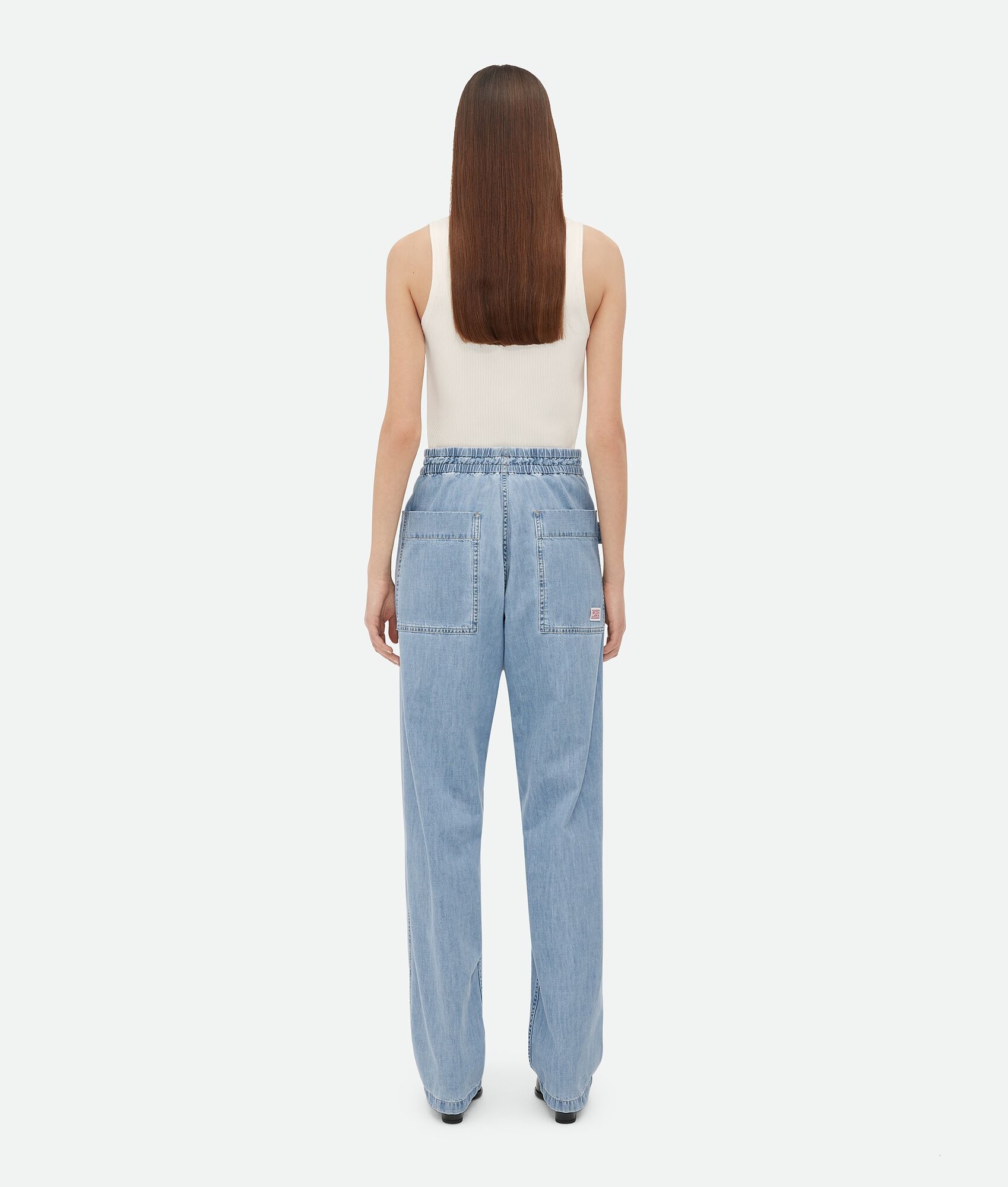 Light Bleached Elasticated Denim - 3